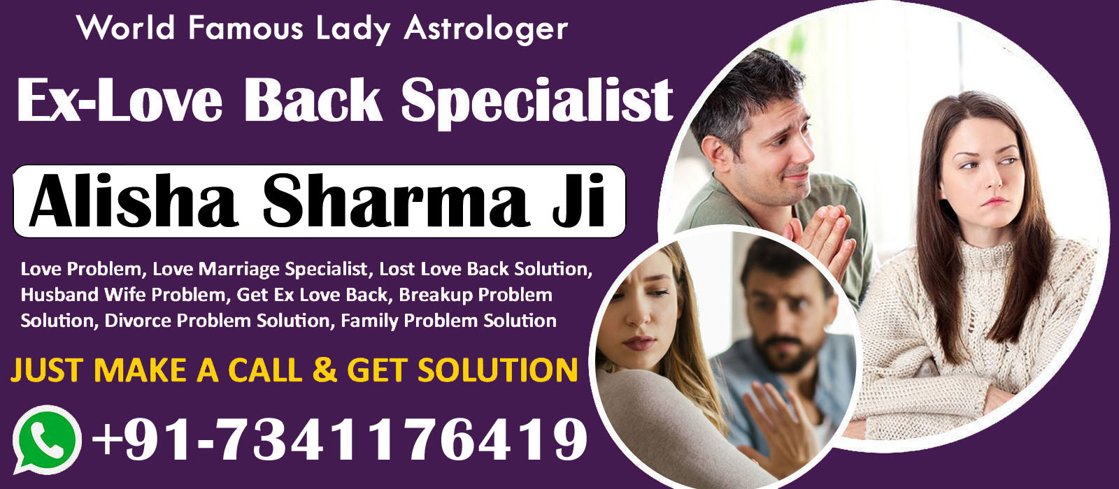 World Famous Lady Astrologer Alisha Sharma Ji +91-7341176419